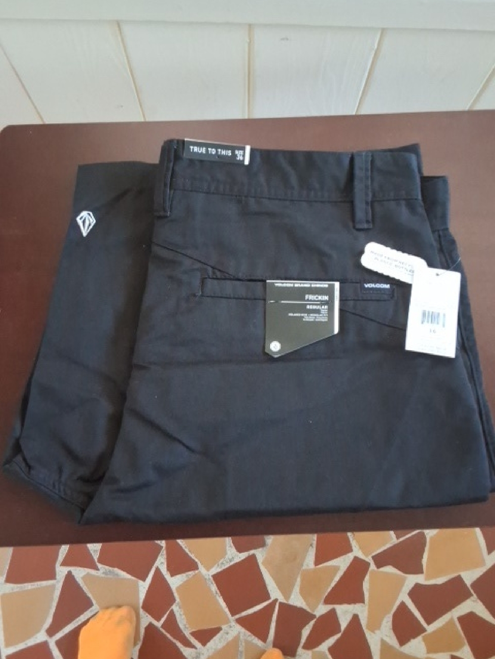 Volcom Black Shorts - Frickin Regular Fit